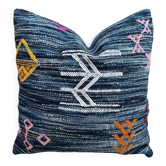 Moroccan Kilim cushion cover: Handmade wool cushion.