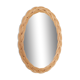 Vintage oval rattan mirror