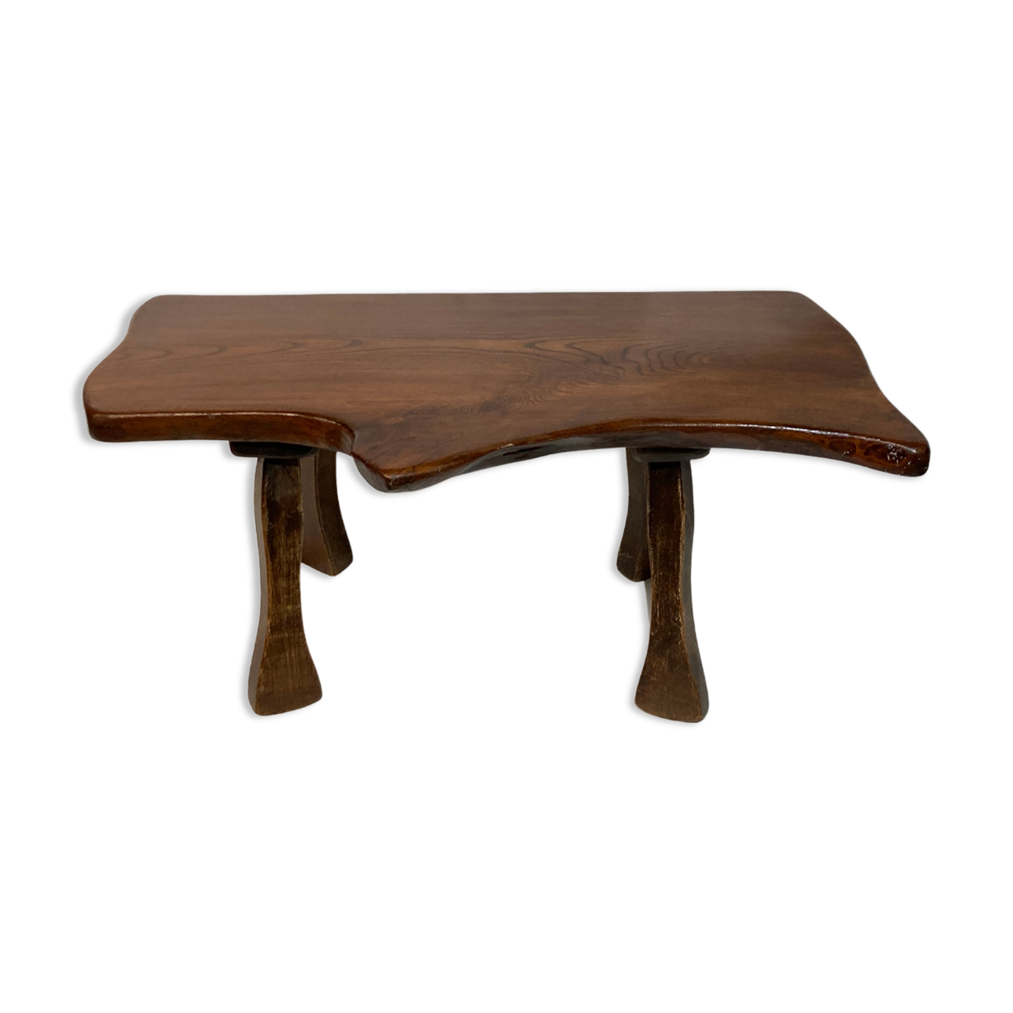 Dutch oak Brutalist Wabi Sabi organic tree table, 1960s