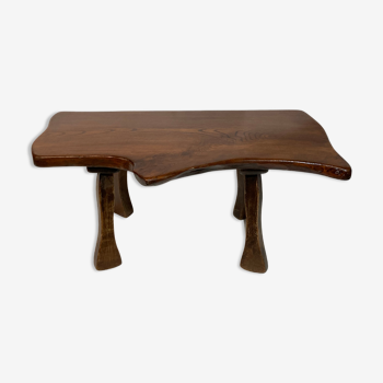 Dutch oak Brutalist Wabi Sabi organic tree table, 1960s