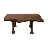 Dutch oak Brutalist Wabi Sabi organic tree table, 1960s