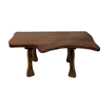 Dutch oak Brutalist Wabi Sabi organic tree table, 1960s