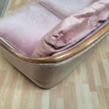 Sofa 2 places in pink velvet