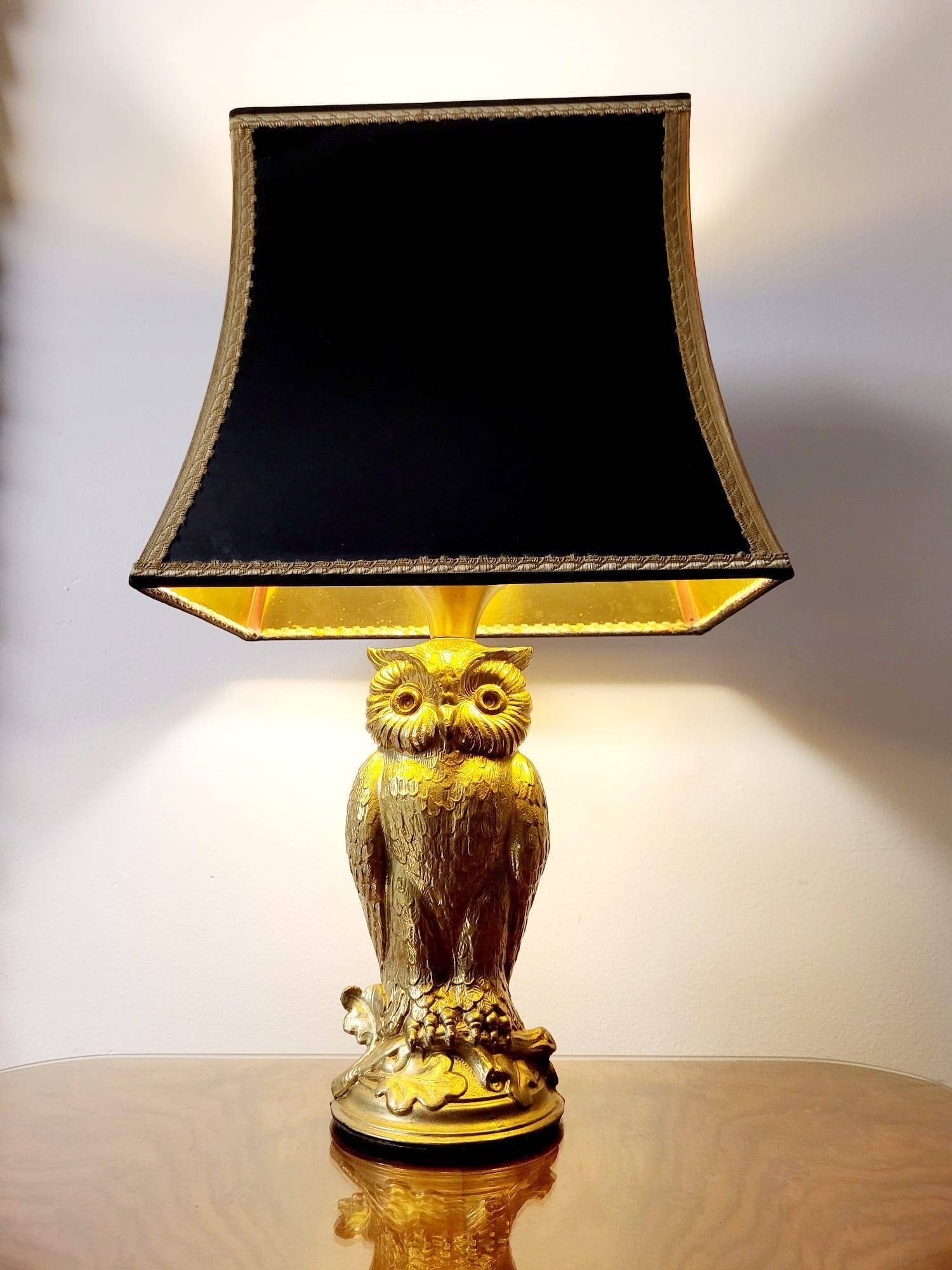 Vintage uilenlamp Deknudt (belgië), L&L WMC – Loevsky & Loevsky, gesigneerd