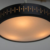 Mid-century black and white chandelier, 1960