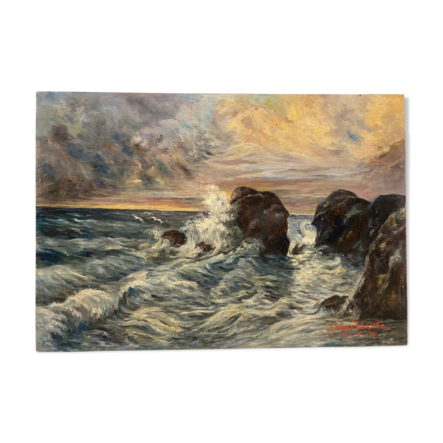 Vintage marine painting