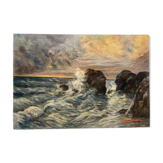 Vintage marine painting