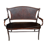 Fischel bench with pressed wood decoration