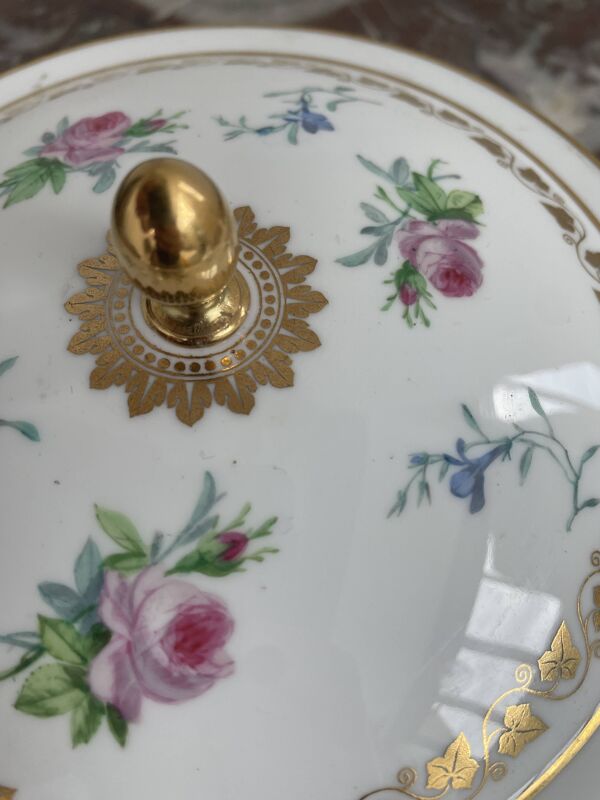 Antique, drageoir, porcelaine de Sèvres, Manufacture Royale, XIXème, époque Louis-Philippe