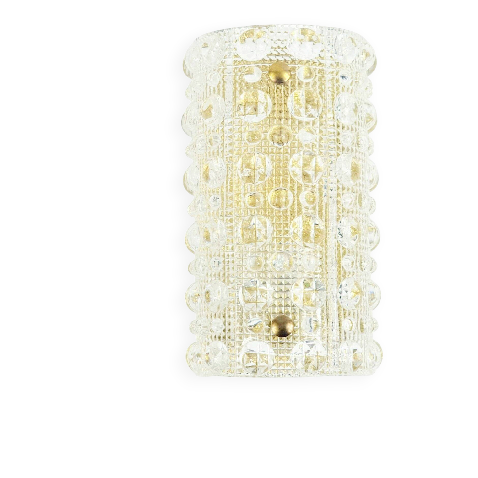 Mid-Century Scandinavian Glass & Brass Wall Lamp by Carl Fagerlund, 1960s