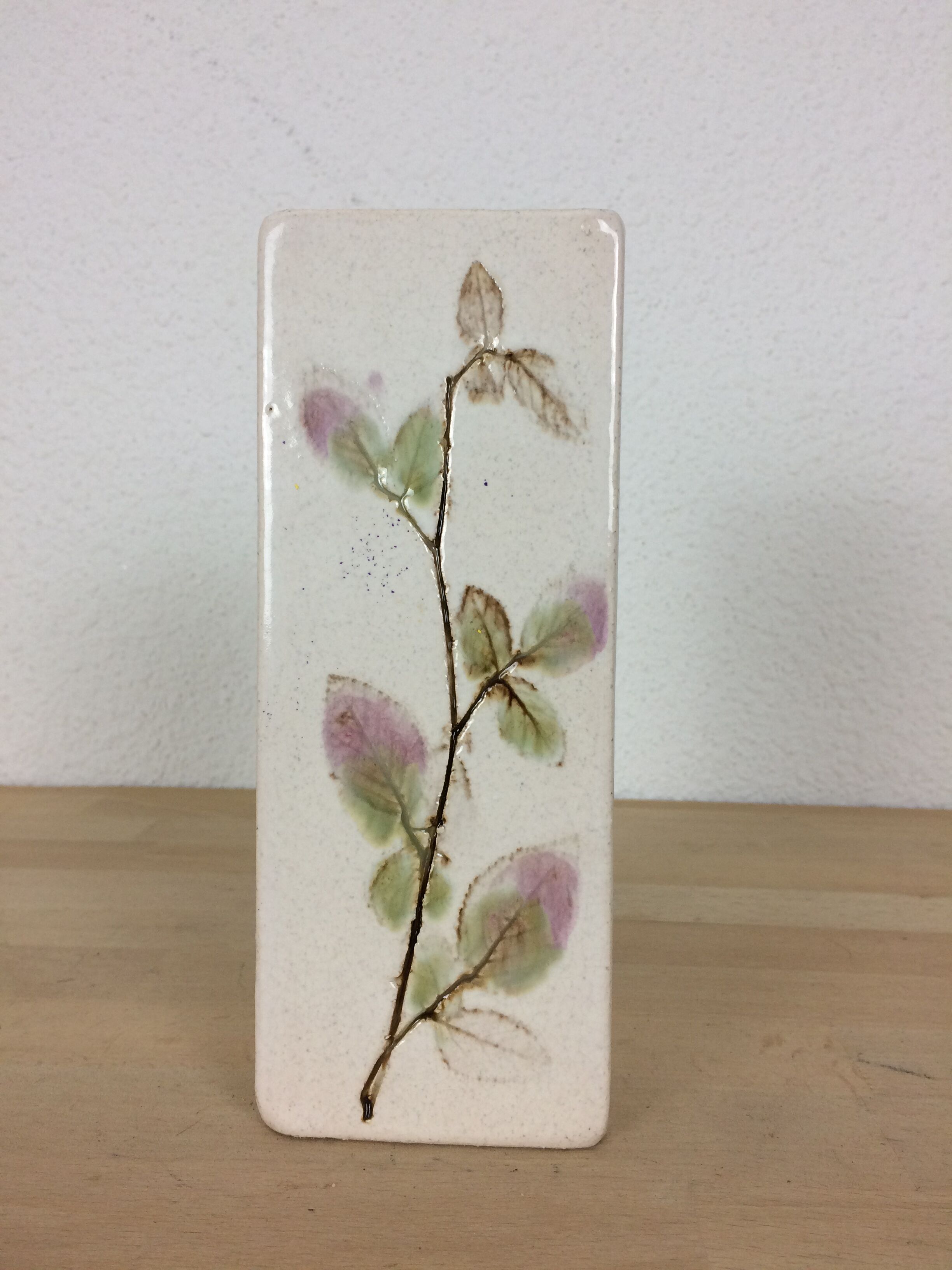 Vase Raymonde Leduc herbarium, ceramics