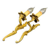Pair of Louis XV style gilt bronze wall lights
