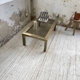 Table basse en laiton années 60