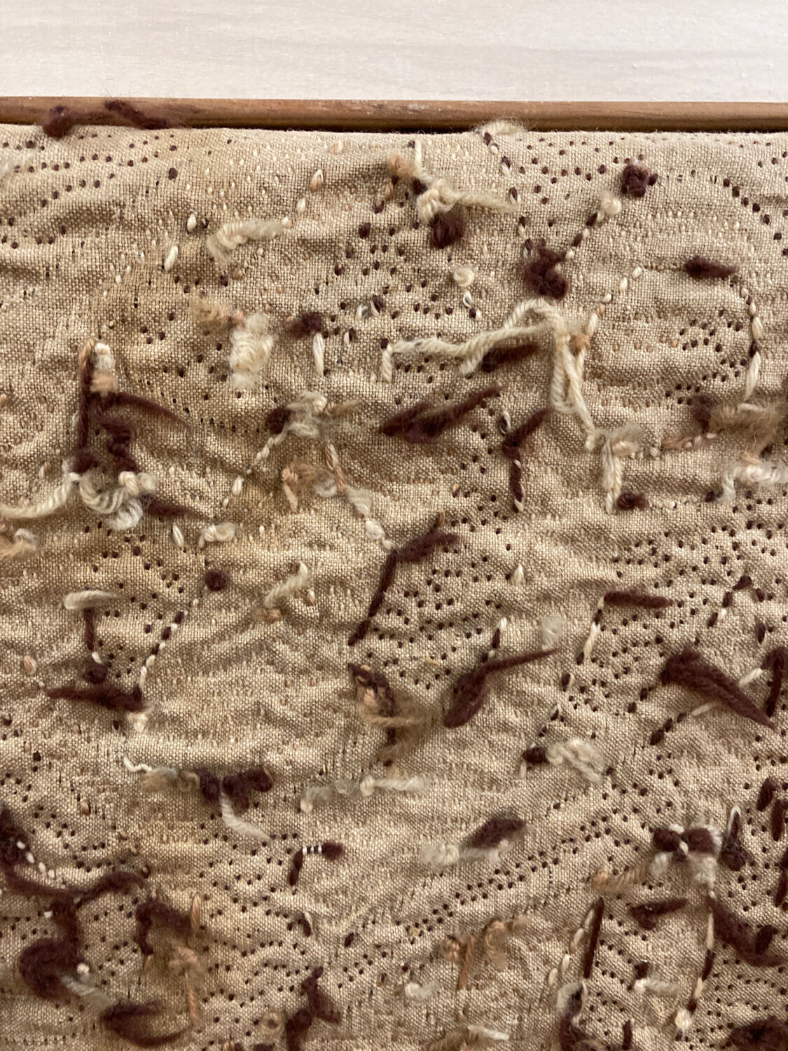 1970 modernist wall tapestry in wool signed