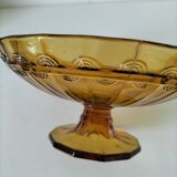 Plat piedouche en verre