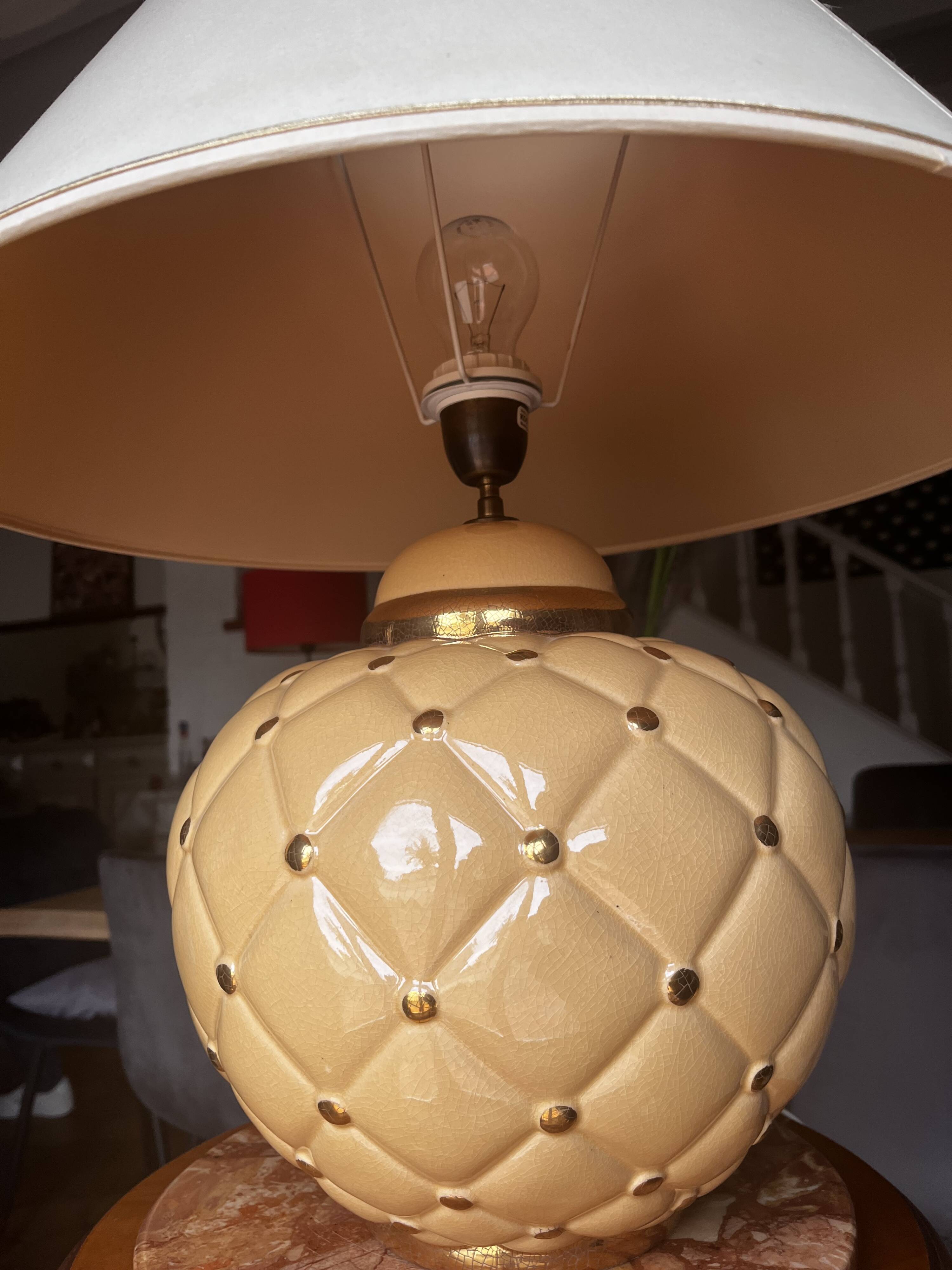Vintage table lamp KOSTKA - Capiton model - Made in France