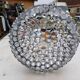 Vintage aluminum + glass pendant light