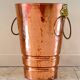 Vintage copper lion's head umbrella holder