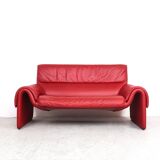 Canapé design en cuir rouge De Sede DS-2011, années 1990