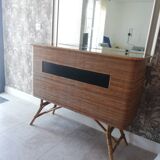 Rattan and formica bar, 60s
