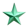 Étoile en zinc verte