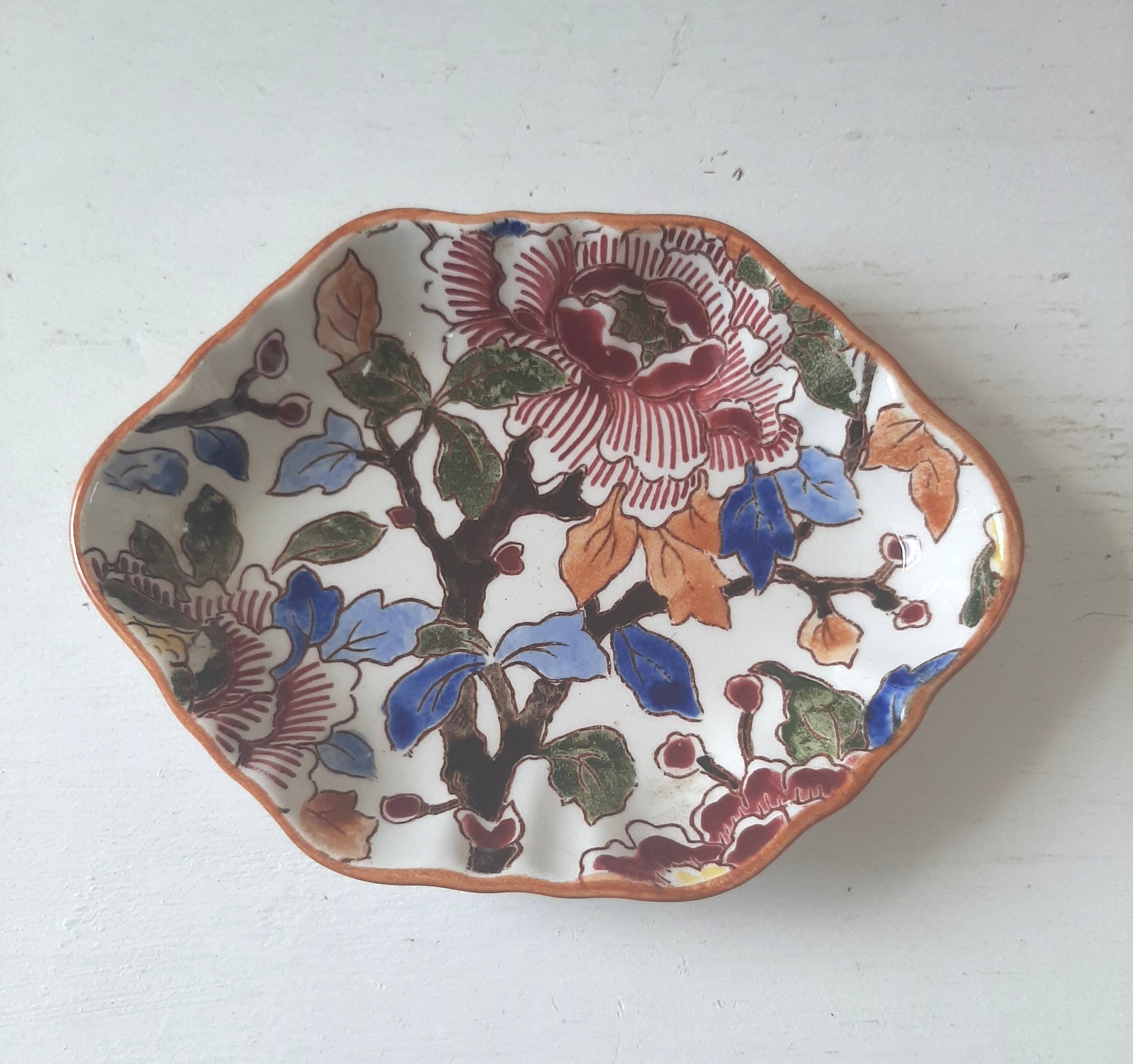Gien bowl with peony decoration