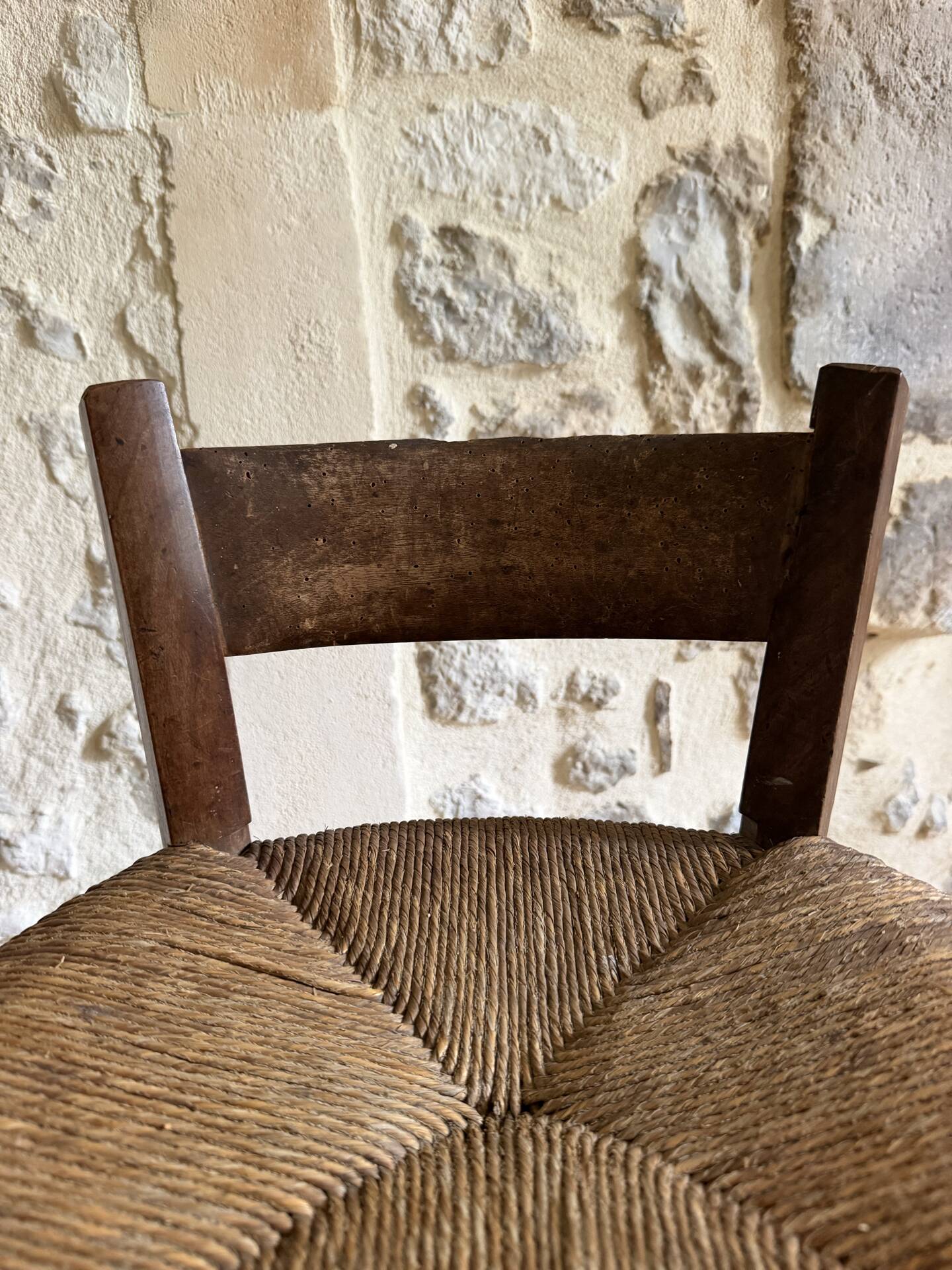 Old wooden country chair.