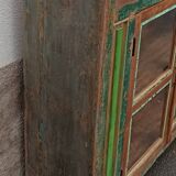 Glazed wooden sideboard with 2 doors