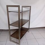 Metal and smoked glass shelf
