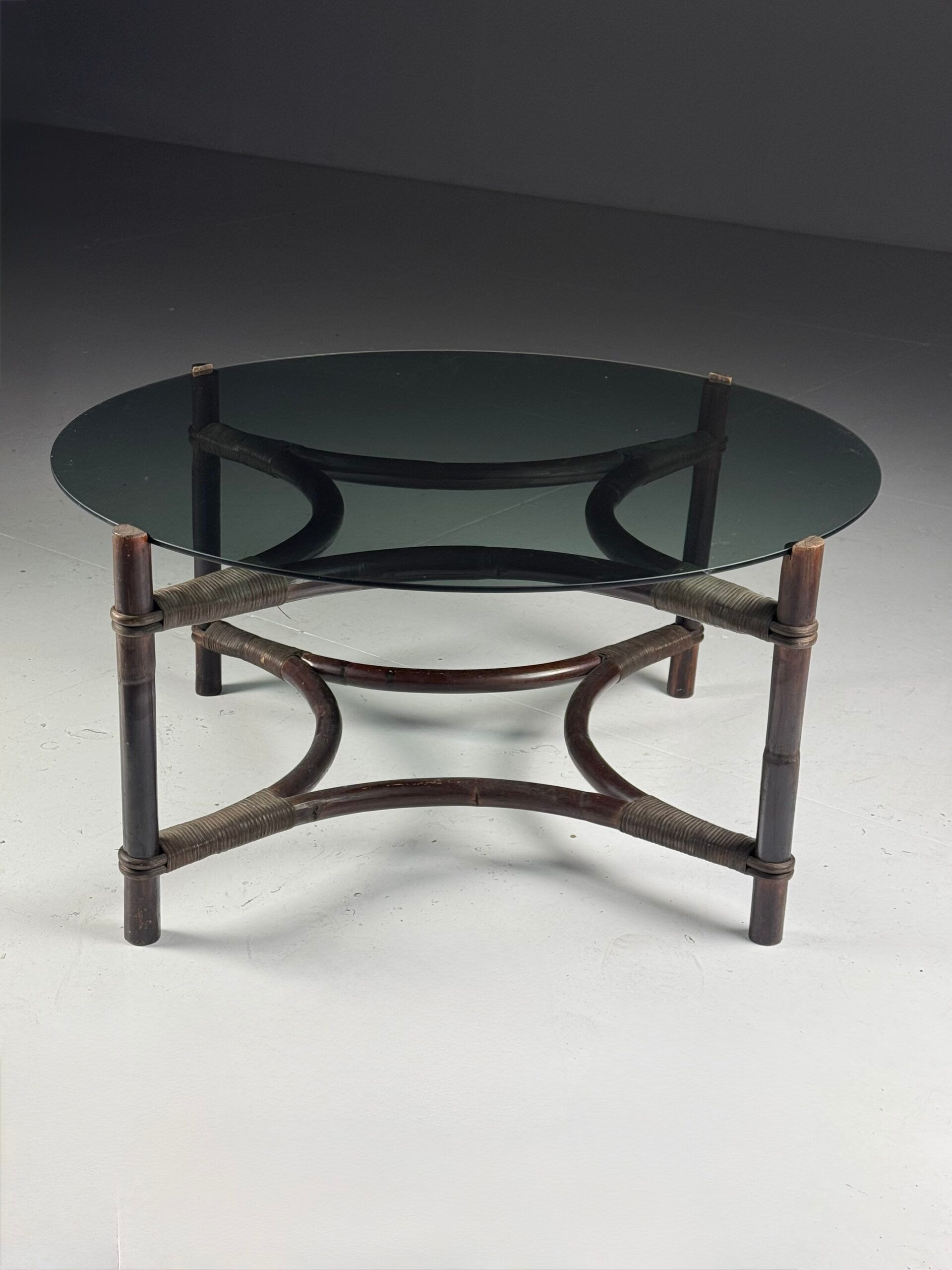 Rattan coffee table vintage