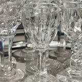 Cabaret set Baccarat 8 glasses and silver plated tray