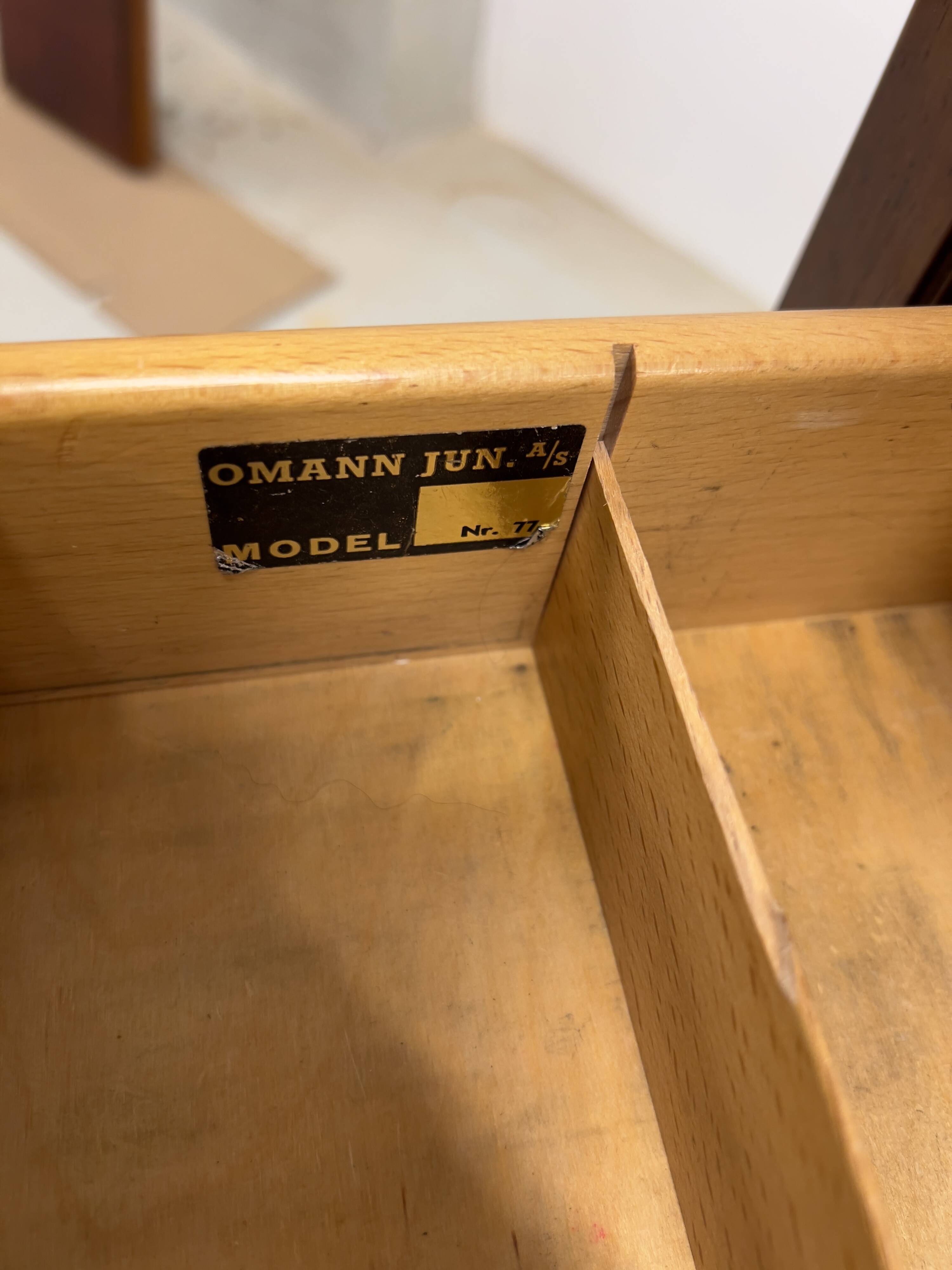 Gunni Omann Model 77 Rosewood Desk, 1960s.