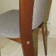 Wood and tweed chairs by Acerbis International, Italy, 1980s, set of 4.