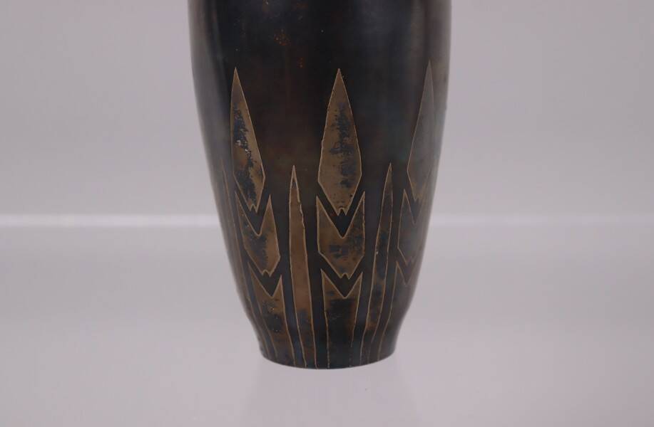 Art Deco brassware vase