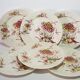 Set of 6 dessert plates in Luneville earthenware, iron earth, polychrome