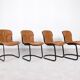 Chaises Willy Rizzo pour Cidue Italie - cuir