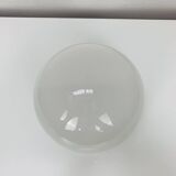 Vintage white opaline ball wall lamp, half sphere
