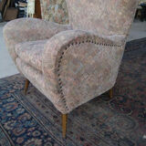 Paolo Buffa Wing chair design flesh organic Italian