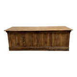 Large old trading counter in solid pine