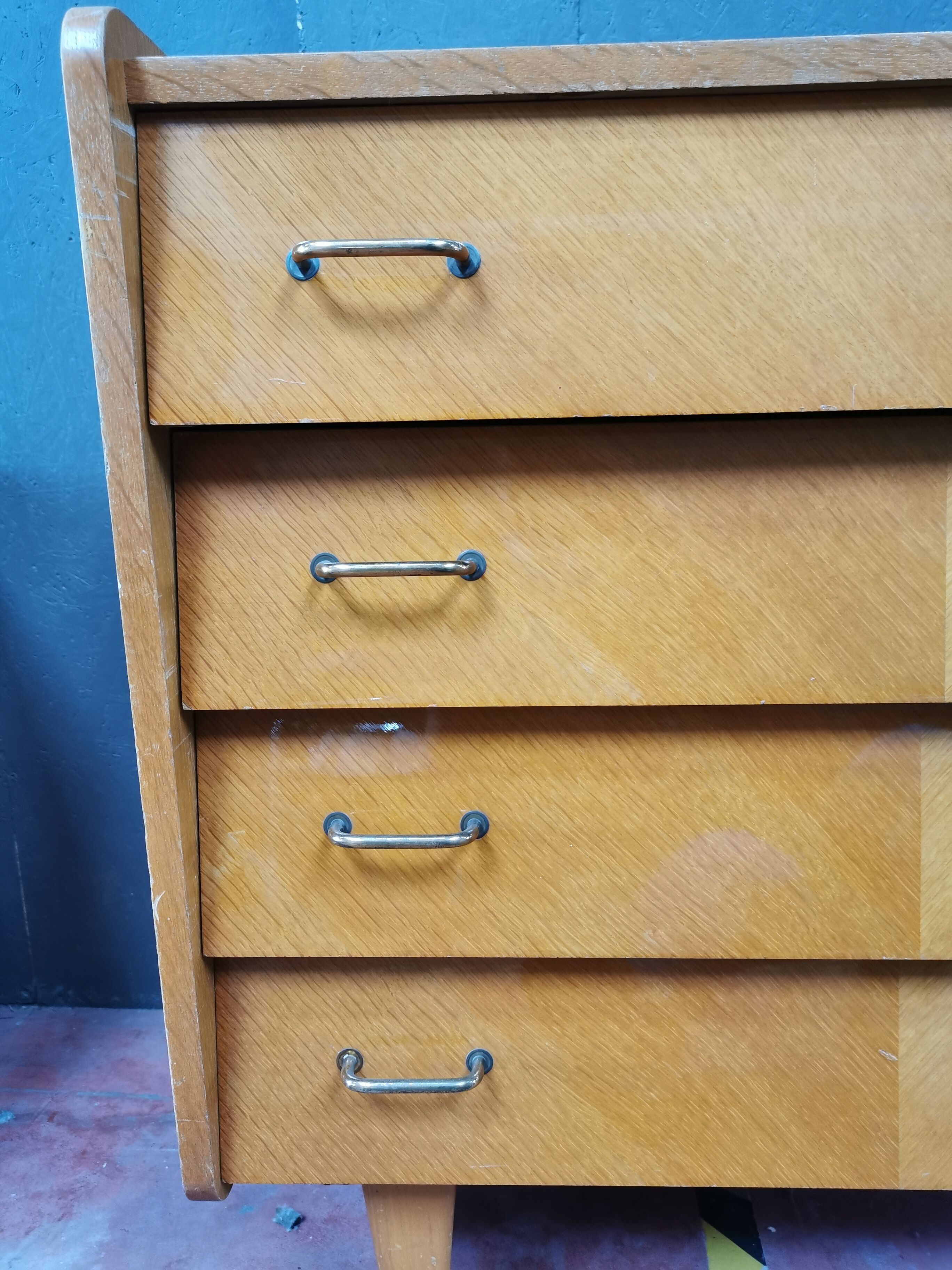 Commode vintage en chêne des années 50/60