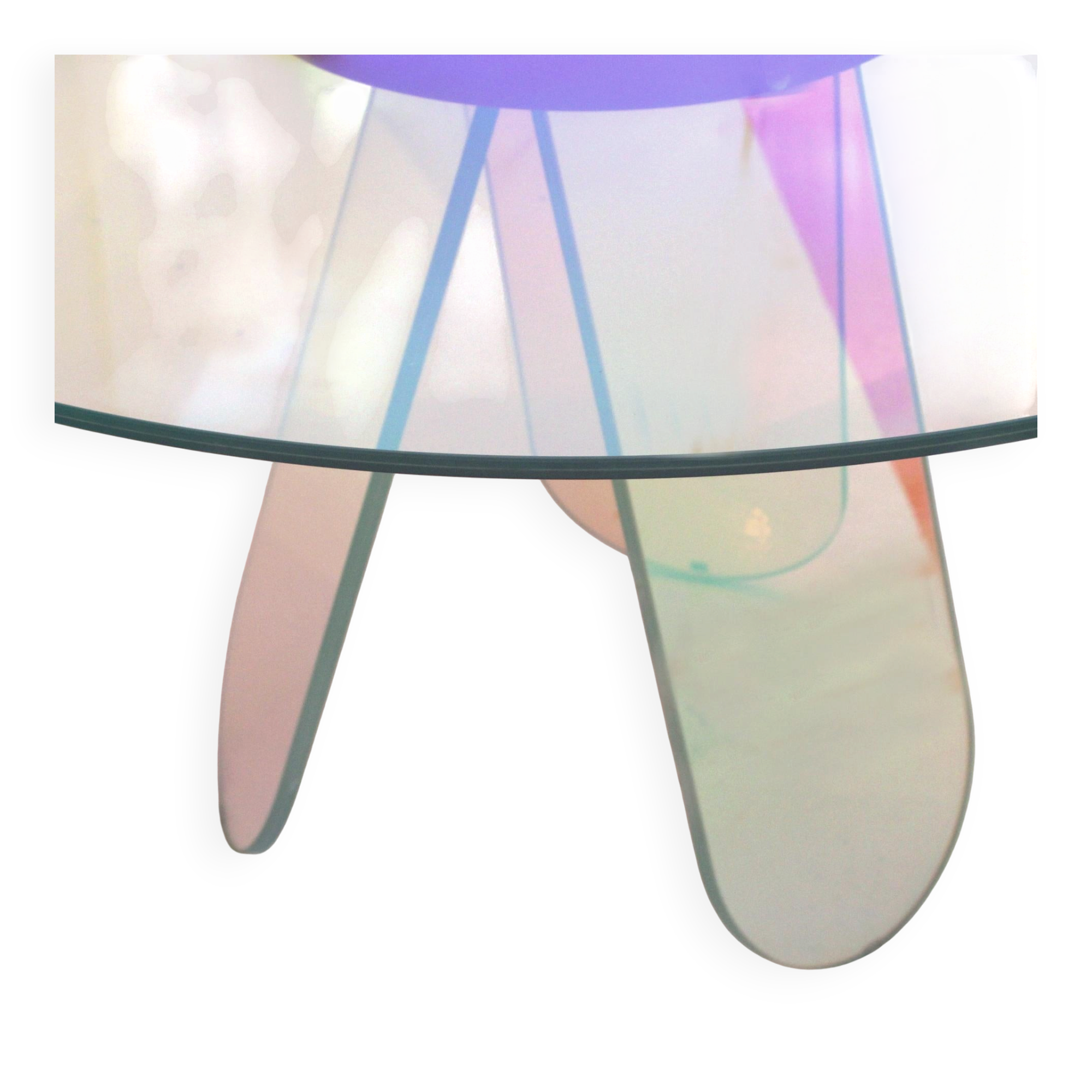 Shimmer Circular Table Made of Art Glass and Desgined by Patricia Urquiola