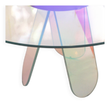 Shimmer Circular Table Made of Art Glass and Desgined by Patricia Urquiola