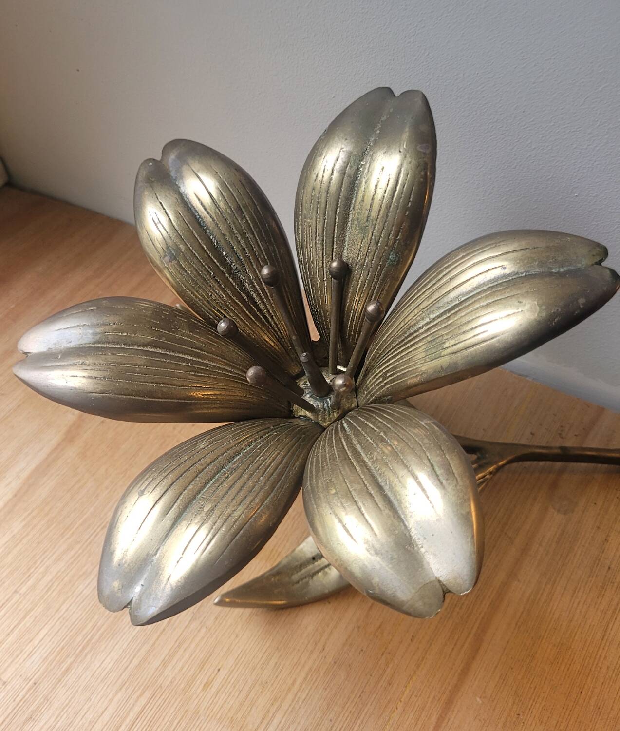 Brass flower ashtray