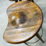3 brutalist bar stools in Scandinavian style from the 60s