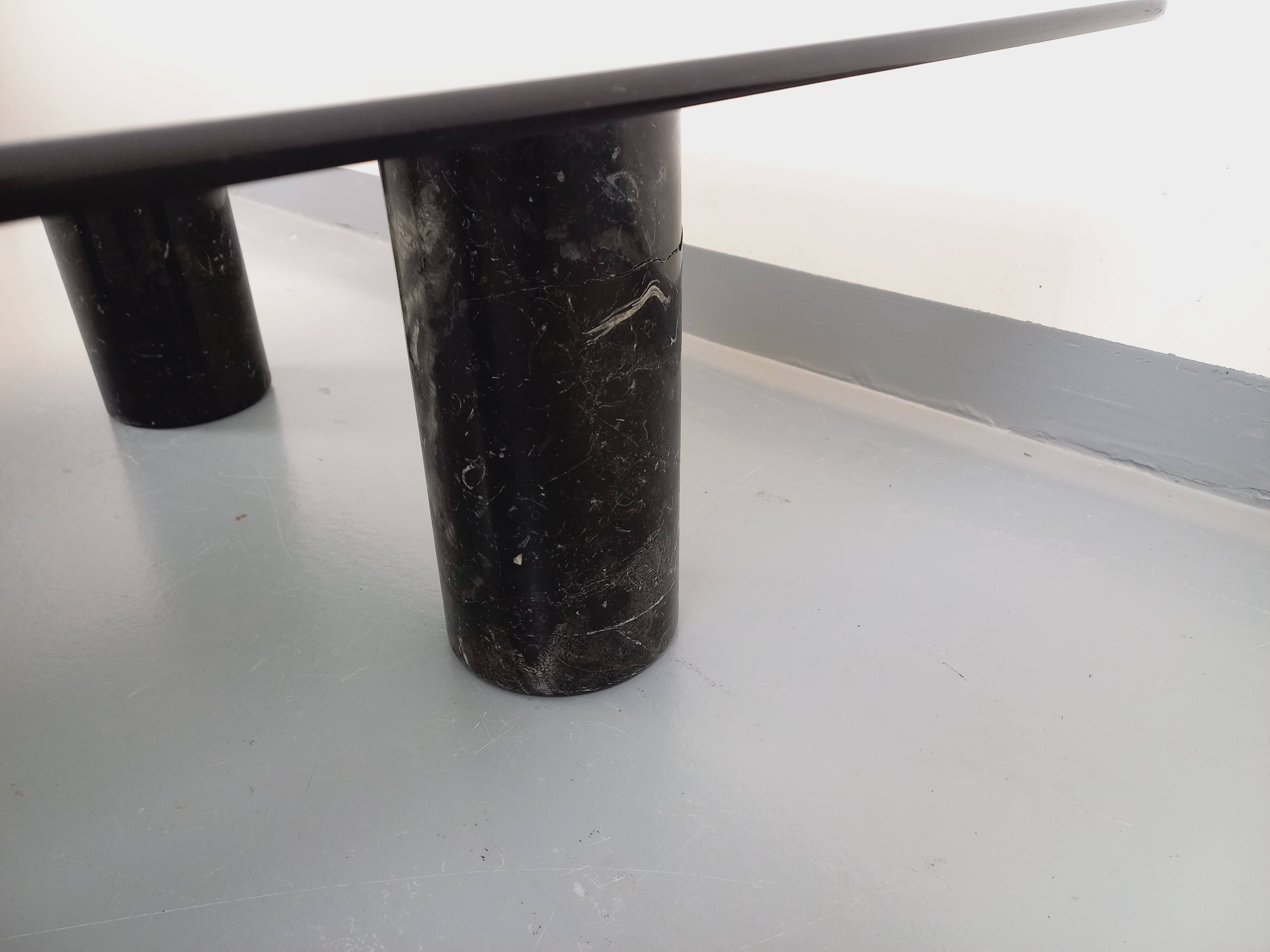 Vintage Italian square marble and glass coffee table from the 70s