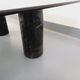Vintage Italian square marble and glass coffee table from the 70s