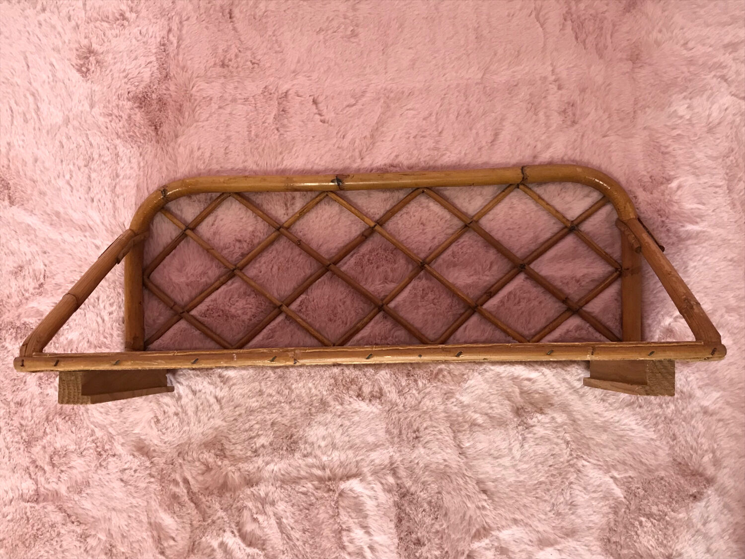 Vintage rattan shelf