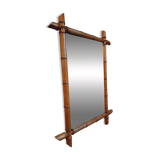 Antique Faux Bamboo Mirror – France, 20th Century