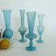 Vase / soliflore in blue opaline
