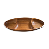 Plat de service en bois compartimenté